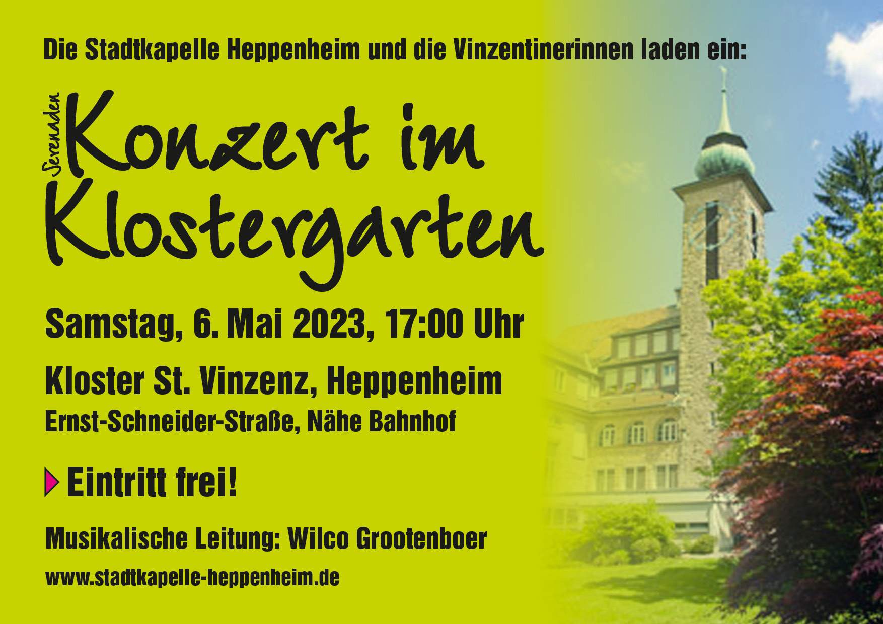 Ankündigung Konzert der Stadtkapelle